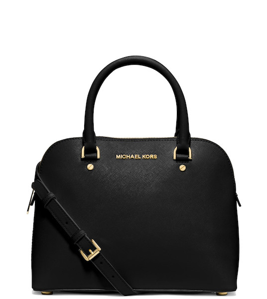 Cindy medium saffiano leather dome satchel hotsell