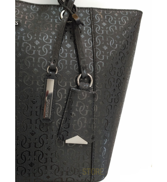 GUESS Kamryn Extra Large Tote Black Shine Black