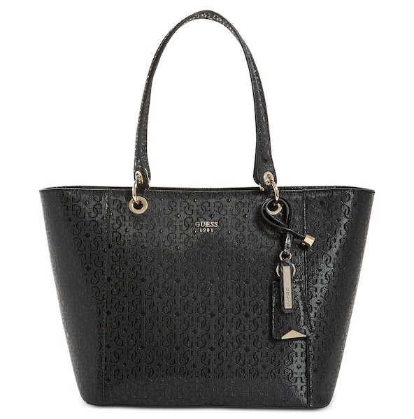 GUESS Kamryn GShine Tote Black Gold