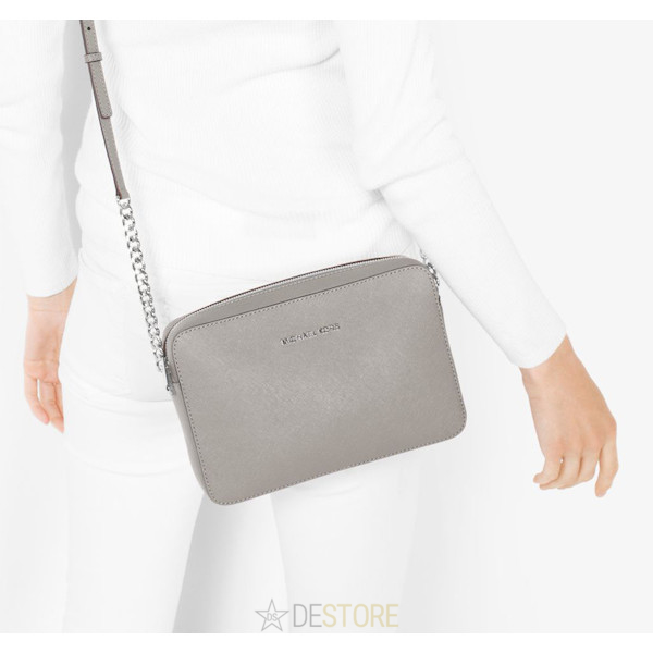 Michael kors jet sales set crossbody pearl grey