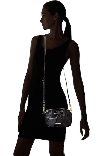 Karl Lagerfeld Paris Kris Fara Bow Crossbody Black