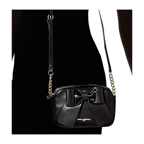 Karl Lagerfeld Paris Kris Fara Bow Crossbody Black