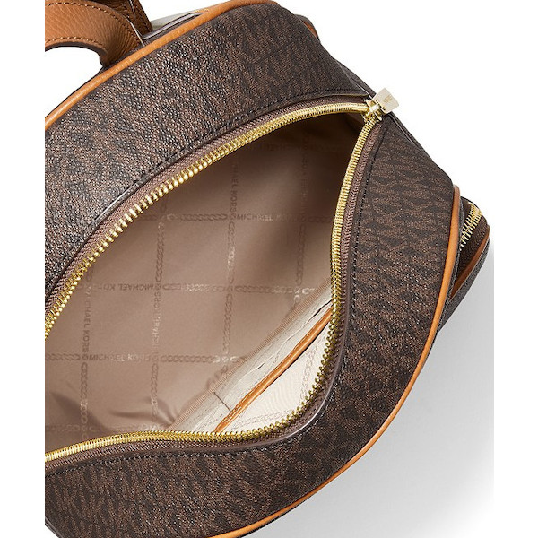 Michael Kors Abbey Medium Logo Backpack Brown Acorn