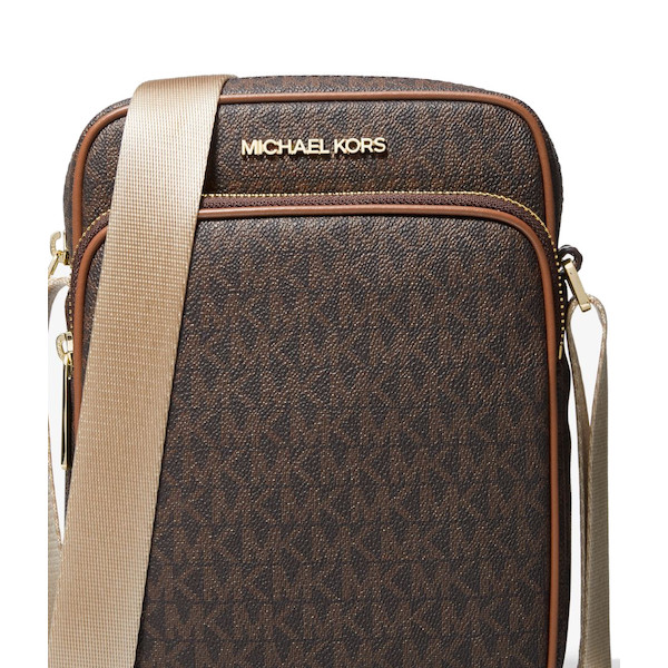 Michael Kors Jet Set Travel Medium Logo Crossbody Bag Brown