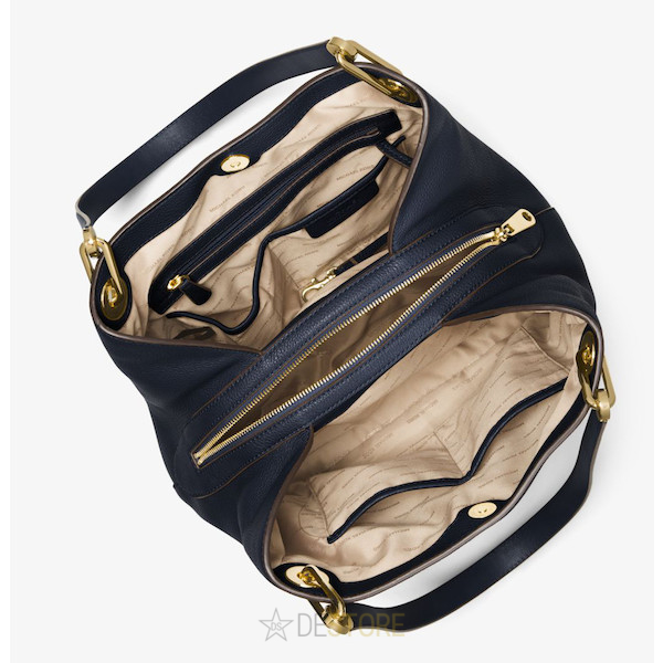 Michael Kors Raven Large Leather Shoulder Bag Admiral