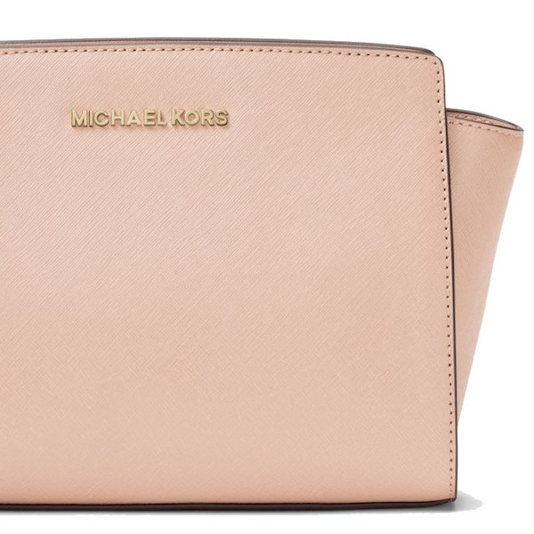 Michael Kors Michael Selma Medium Saffiano Leather Messenger (Pink Grapefruit)