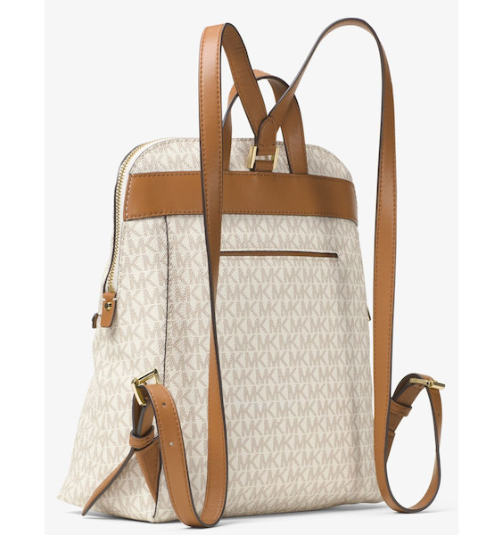 Michael Kors Signature Rhea Medium Slim Backpack Vanilla